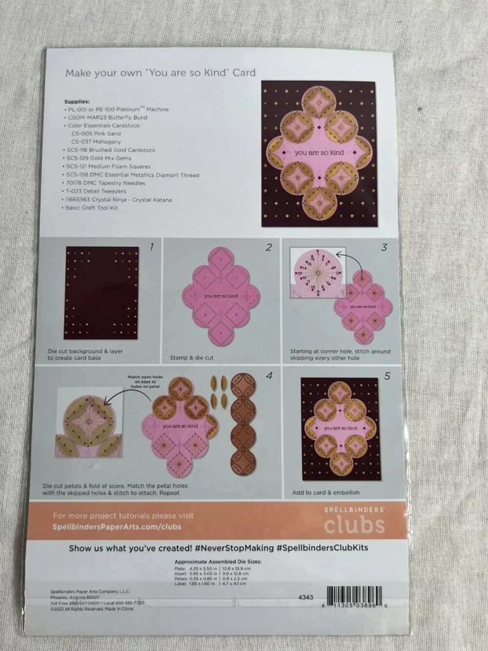 NEW Spellbinders Stitched Dies Nested Layered Stitched Petal March 2023